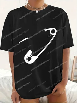 2025 Women's Casual Crew Neck T Shirt Abstract Print Short Sleeve T-Shirt Summer Tee Plus Size Women Sport T-Shirt