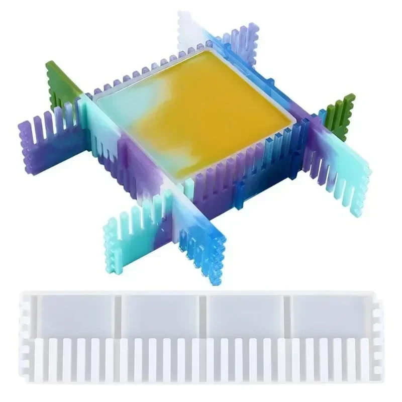 Handmade Creative Adjustable Frame Bracket Silicone Epoxy Resin Mold DIY Handmade Drawer Divider Storage Rack Craft Product