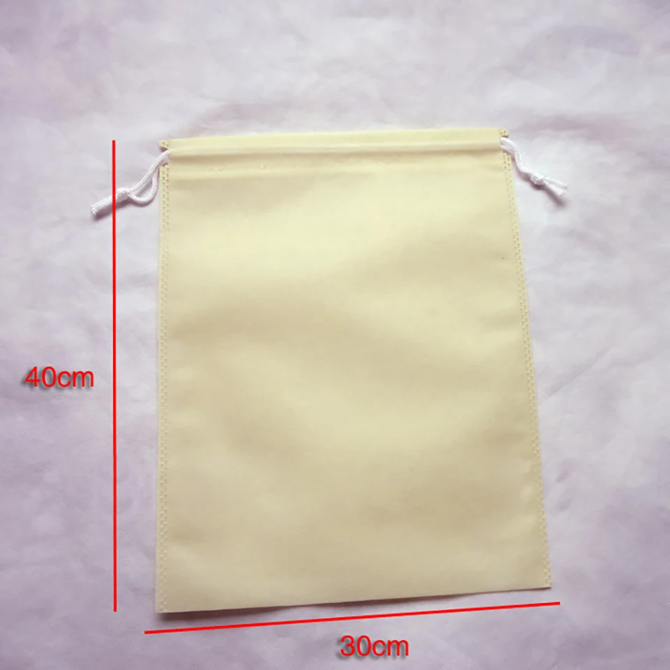 20 Stück Werbetaschen mit Kordelzug, 30 x 40 cm, weiß, schwarz, beige, rosa, Kaffeebraun, Vliesstoffe, Öko-Taschen, viele Anpassungsmöglichkeiten verfügbar – Detail 1