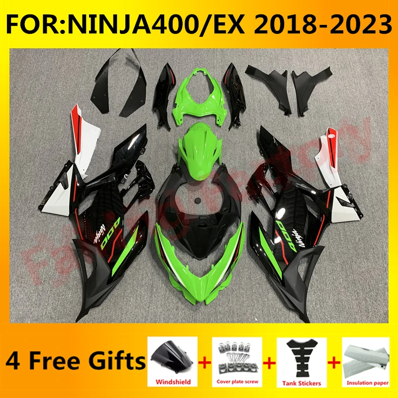 

NEW ABS Motorcycle Fairings Kit fit For Ninja400 EX400 EX Ninja 400 2018 2019 2020 2021 2022 2023 full fairing set black green