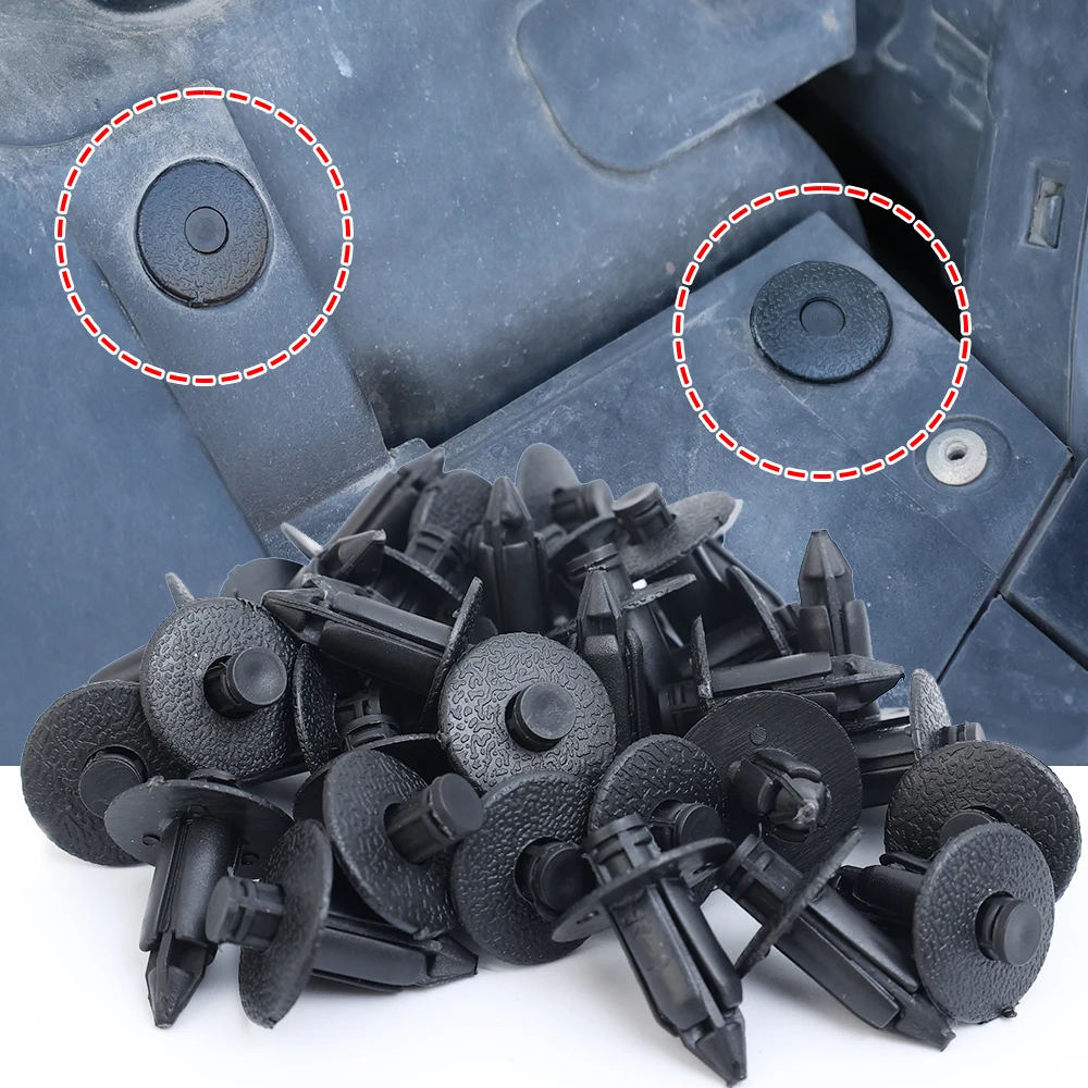 100pcs Bumper Clips 8mm Plastic Rivet Fastener Mud Flaps Fender - Foto 9