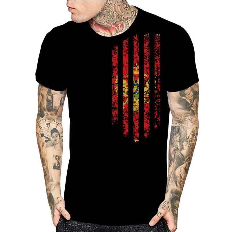 

Montenegrd Flag Print Mens Black Graphics T-Shirts Funny Flag Tops New Tee Shirts Homme Asia Size S-3XL