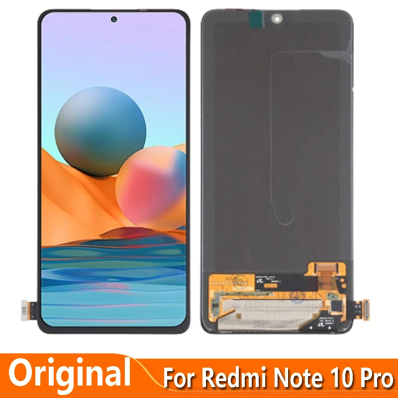 

Original For Xiaomi Redmi Note 10 Pro Max M2101K6I M2101K6G LCD Display Touch Screen Digitizer For Redmi Note 10Pro Note10 Pro