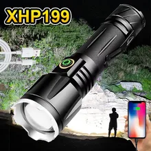 

Super XHP199 Strong LED Flashlight USB Rechargeable Flashlight High Power Tactical Flashlight XHP50 Hunting Flashlight Lantern