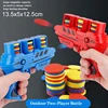 Children Fun Toys Flying Saucer Guns Ejection Flying Disc 100 EVA Soft Bullets Toy Gun Kids Outdoor Games Interactive Sport Toys 4