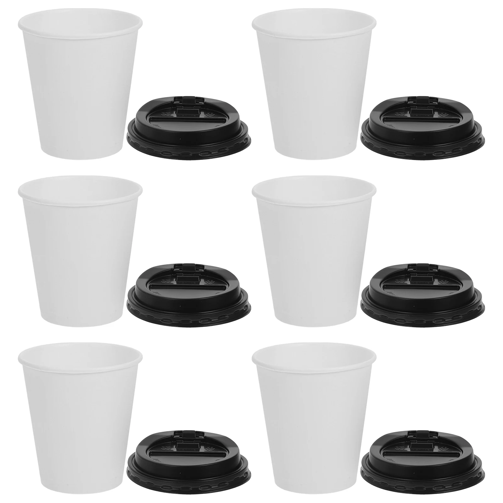 50pcs Disposable Coffee Cups Insulation Takeaway Double-layer Paper Cup with Lid 280ml 350ml for Party Wedding Drinking Cups