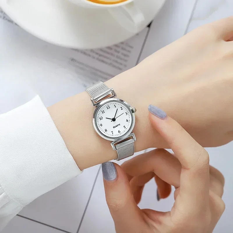 Women Watches Silver Bracelet Small Wrist Fashion Automatic Clock