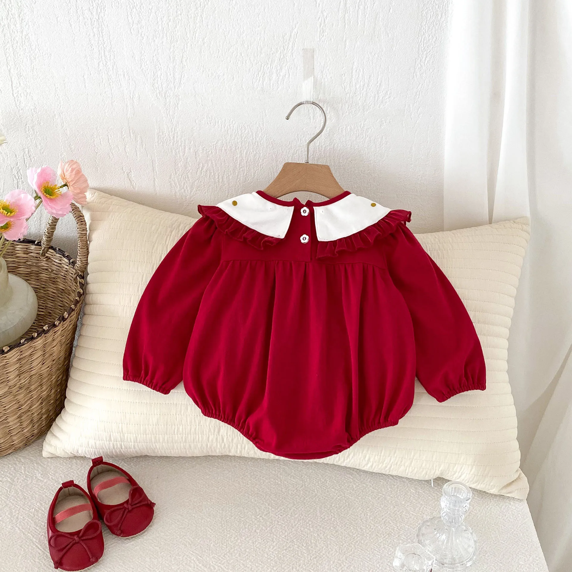 Nette Baby Kinder Strampler Herbst Geburtstag Party Neugeborene Mädchen Overall Hohe Qualität Bequeme Kleinkind Kleidung für Mädchen – Detail 4