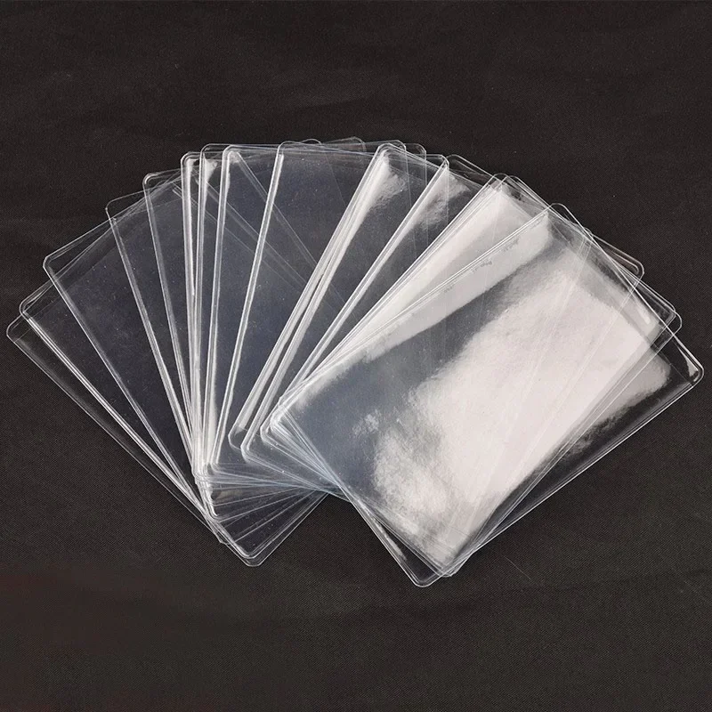 1/5/10 pièces femmes hommes porte-carte de crédit ID porte-carte de visite sac Protection Document Id Badge Transparent carte couverture titulaire PVC
