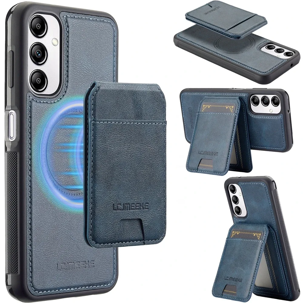 Premium 2-in-1 Leather MagSafe Phone Case with Card Holder & Magnetic Closure