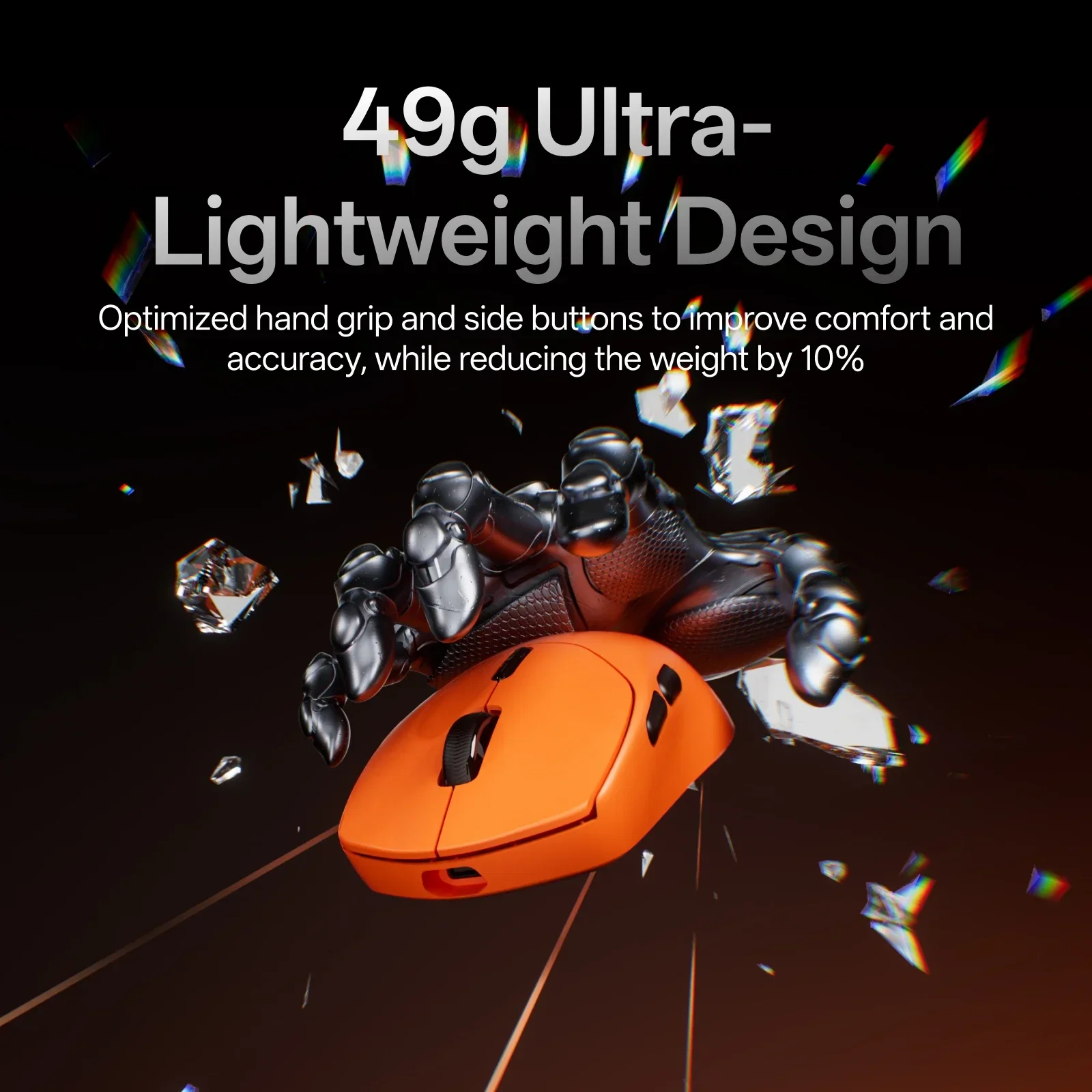 진정한 8K 폴링 레이트 게이밍 마우스, 라푸 VT1 MAX GEN-2 무선, 53g 초경량, 750H 오래 지속되는 배터리
