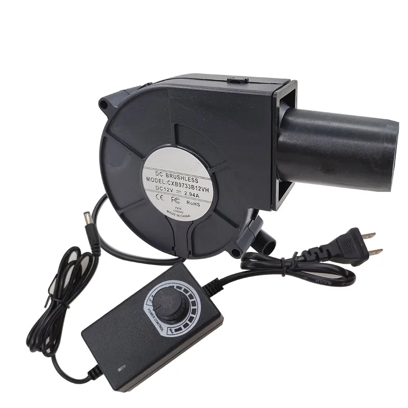 9733 Fan Dc 12V High Air Volume Turbo Fan 5500-5800 Rpm Middle Pressure Electric Tools Parts Us/Eu ventilation fan