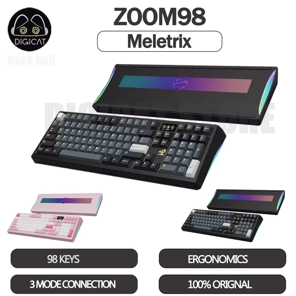 

Zoom98 Meletrix Gamer Mechanical Keyboard Kit 3 Mode USB/2.4G/Bluetooth Wireless Keyboards Hot-Swap RGB Office Gaming Keyboards