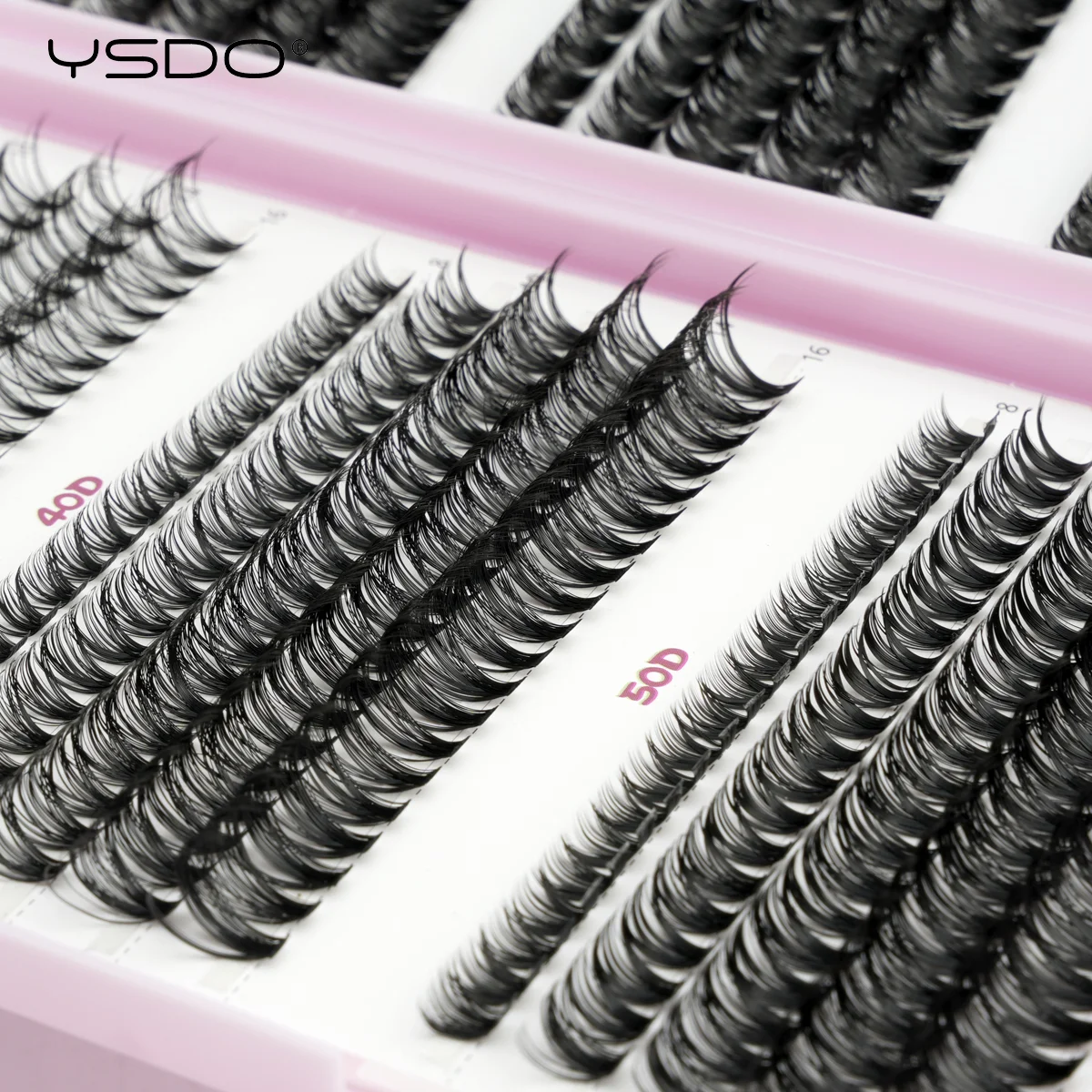 Thick Black Eyelash Clusters D Curl Lash Extension Kit