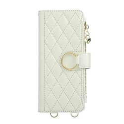 Crossbody Strap Zipper Wallet Phone Case with Card Holder Cover - Galaxy Z Fold 8 Ultra (Beige)