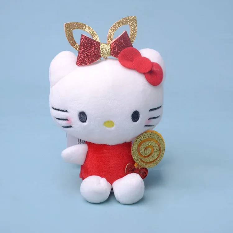 Sanrio Christmas Series Plush Doll Cute Cartoon Hello Kitty My Melody Elk Christmas Tree Gift Box Dress Up Children's Toy Gifts