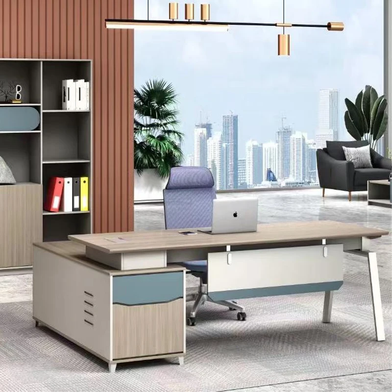 

Drawers Luxury Office Desk School European Storage Long Computer Desks Conference Reception Mesa De Computador Modern Furniture