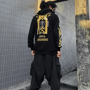 Punk Style Printed Hoodie Top 1