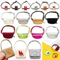 Vest Cloth Bag PU Leather Bag Purse Dollhouse 1/6 1/8 1/12 Dolls Backpack OB11 Doll Accessories Kids Toys Fashion Accessory 2