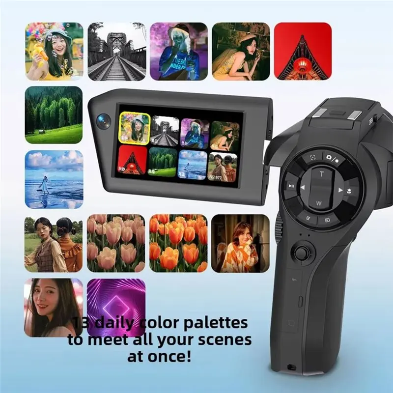 B50B-8K Digital DV Camera, 75MP Video Camcorder With Dual Lens 16X Digital Zoom Rotatable Screen Remote Control For Vlogging 2