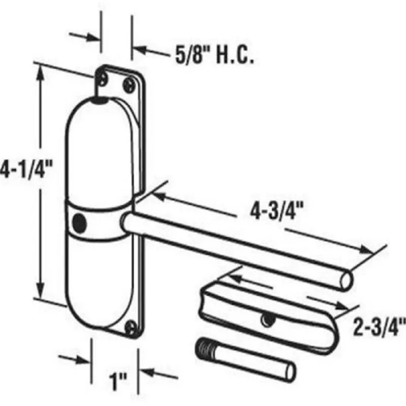 Zinc Alloy Adjustable Surface Mounted Automatic Spring Door Closer 20-70KG door closer