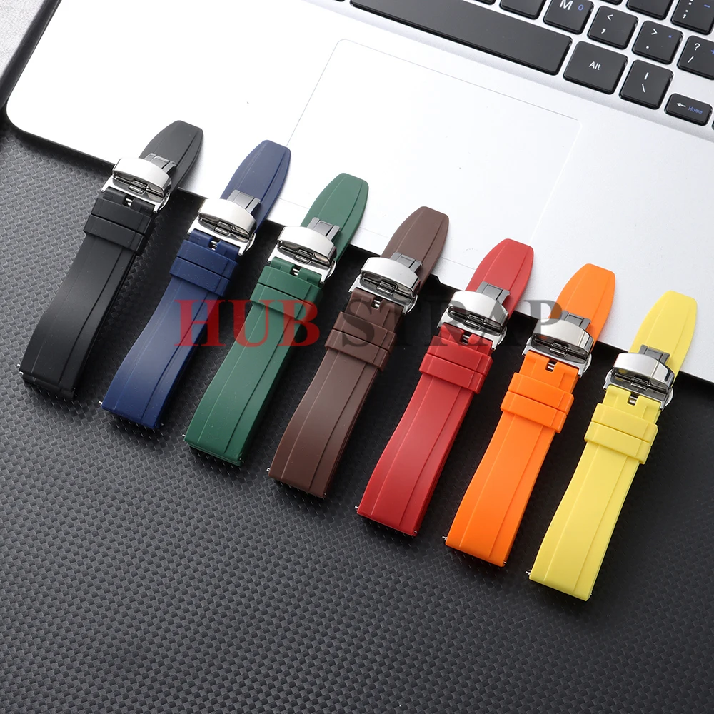 Quick Release Silicone Watch Strap - Premium Rubber Wristband for Women & Men, Tropic Style - Available in Multiple Sizes