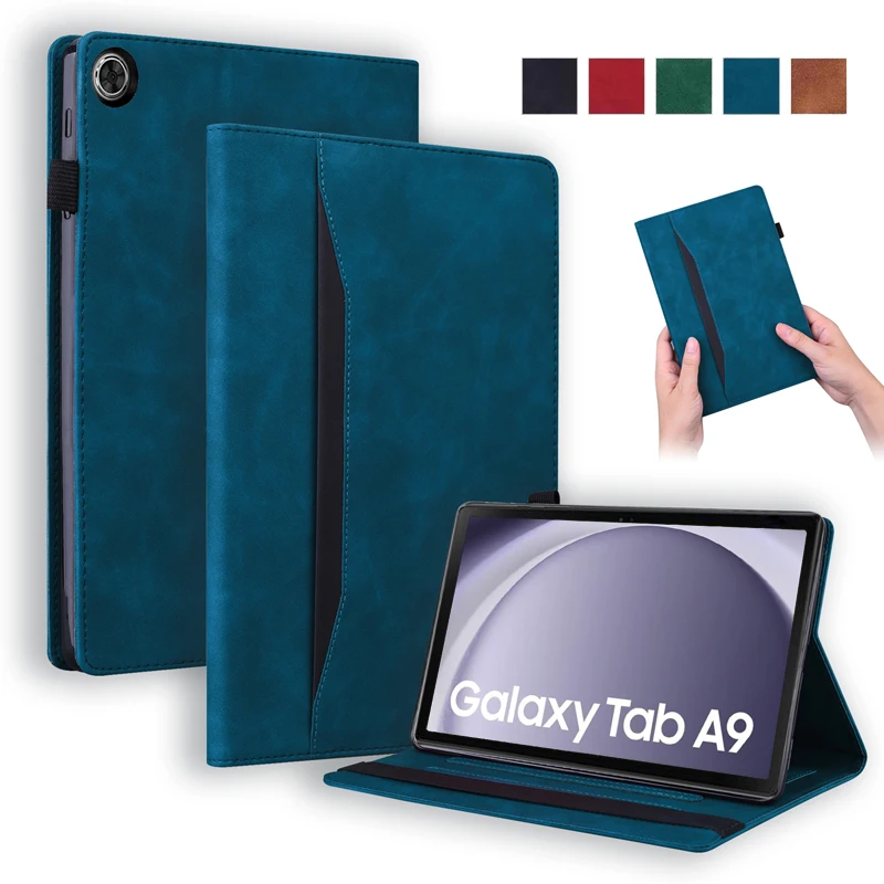 

For Samsung Tab A9 Case 8.7" Luxury PU Leather Flip Wallet Tablet Cover For Coque Galaxy Tab A9 8.7 inch SM X110 X115 Case Funda