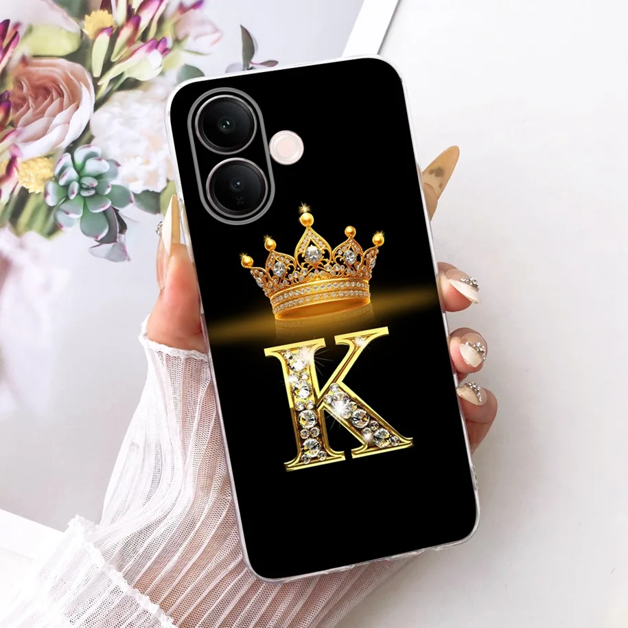 Cute Letters Crown Soft Slim Silicone Back Cover Case - Enhanced Protection with Stylish Design