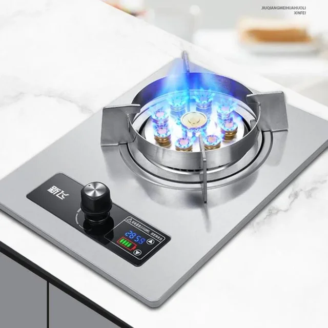 7.0kw Single Stove Liquefied Gas Embedded Natural Gas Desktop Single Eye Stainless Steel Energy-saving Fierce Fire Gas Cooktop