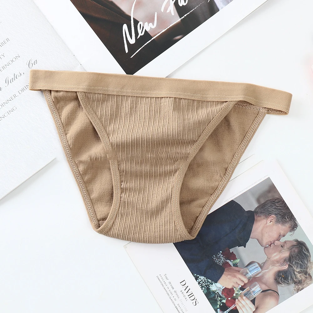 

Cotton Striped Women's Panties Sexy Intimates Lingerie Sports Breathable Underwear Comfort Bikini Solid Swimwear Lightweight