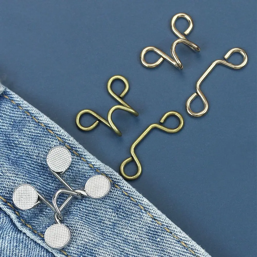 Required Sewing Accessories Easy To Install Button Clip Pant Waist  Tightener Pant Waist Buttons Adjustable Button Pins