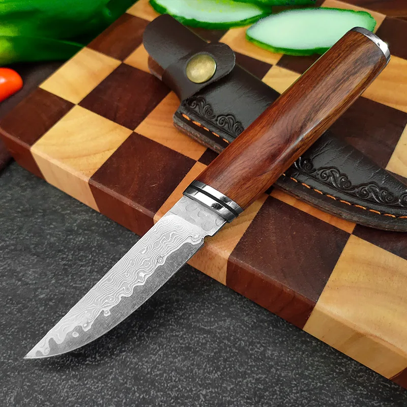 Küchenmesser Damaskus Stahl Metzger Ausbeinmesser Fleischbeil Messer Obst für Gemüse Fisch Schneidemesser Küchenzubehör – Detail 10