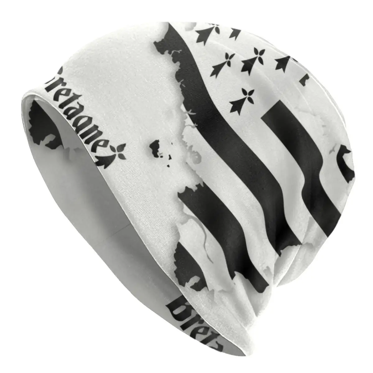 

Бретань, шляпа с флагом и картой, вязаная шапка, унисекс, теплая зимняя шапка, облегающие шапки