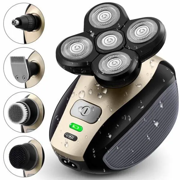 

5 in 1 4D Shaver Hair Clipper Nose Hair Washer Face Washer Rotary Shaver Head