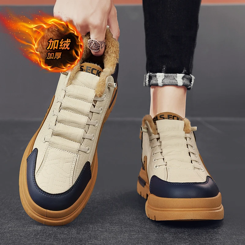 Men Winter Slippers Warm Men Shoes Waterproof Non-Slip Plush Sneakers Male tenis shoes Boots Men Sneakers Winter men sneakers