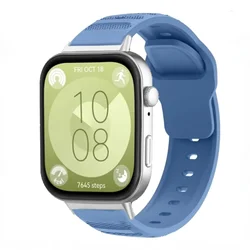 Silicone Strap Soft Breathable Replacement Wristband for Huawei Watch Fit 4 - 5 (Ice Ocean Blue)