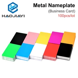 HAOJIAYI 100PCS Metal Nameplate Business Cards Multicolor Aluminium Alloy Material for Laser Marking Machine CO2 Laser Marker