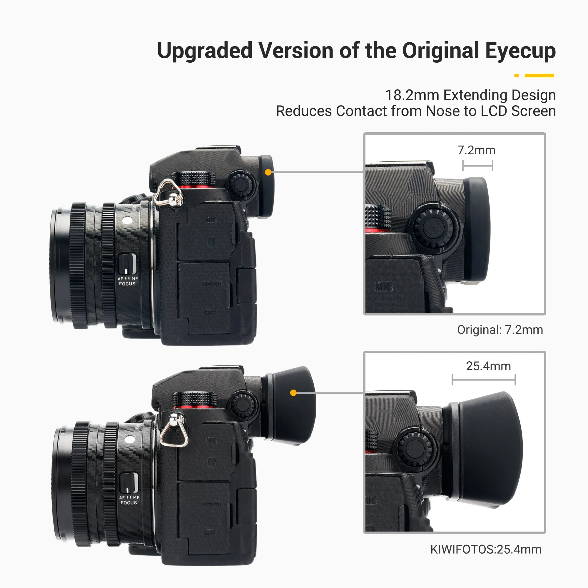 Lumix s5 s5ii s5iix eyecup okular extended camera eye cup sucher für panasonic lumix s5 s5 ii s5 iix s5 ii s5 iix s5m2 – Detail 10
