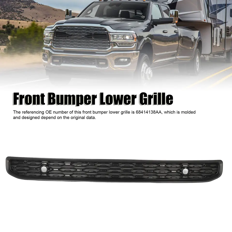Front Bumper Lower Grille, Front Bumper Lower Grille, Front Bumper, 68414138AA, Aerodynamic Lower Cover Grill For 1500 DT