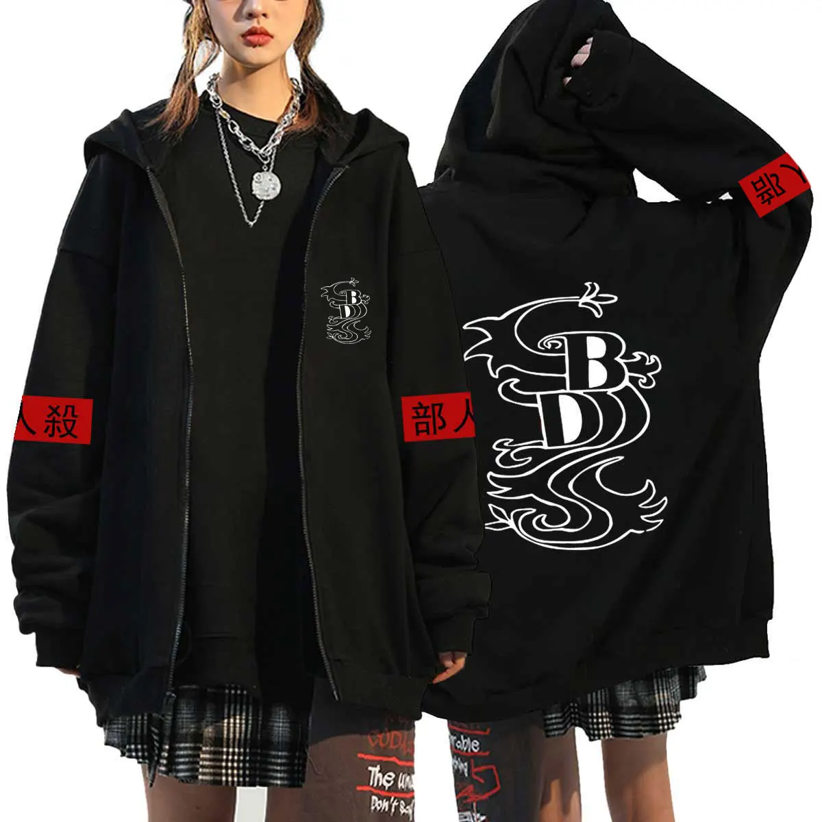 Anime Tokyo Revengers Print Hoodie Zip Up Women Men Sweatshirt Hoodie Hiphop Clothing Spring Autumn Tracksuit Zipper Coat Unisex 4