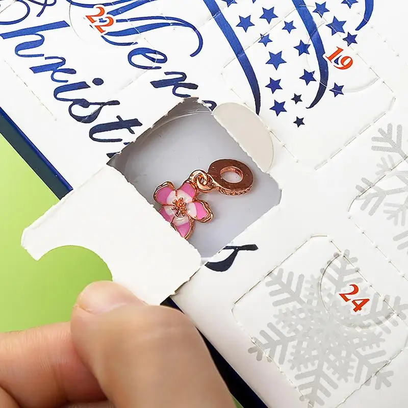 Christmas Advent Calendar Bracelet Girls DIY Jewelry Charm Making Set New Year Christmas Countdown Calendar