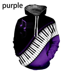 2022 New Fashion Music Note 3D Printing Hoodies for Men and Women Sweatshirt Funny Pullover