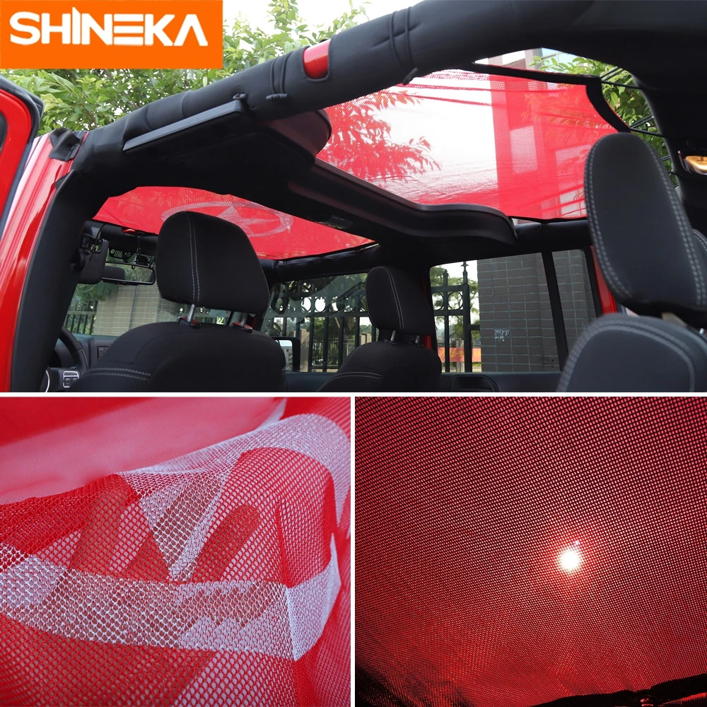 SHINEKA Top Sonnenschutz Mesh Auto Abdeckung Dach UV Proof Schutz Net für  Jeep Wrangler JK 2007-2017 Auto 2/4 tür Zubehör Styling - AliExpress