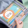 10pcs Colorful Zipper Pouches Vibrant Color Waterproof File Bags with Mesh Pockets Handle Rope for Note for Organization 5