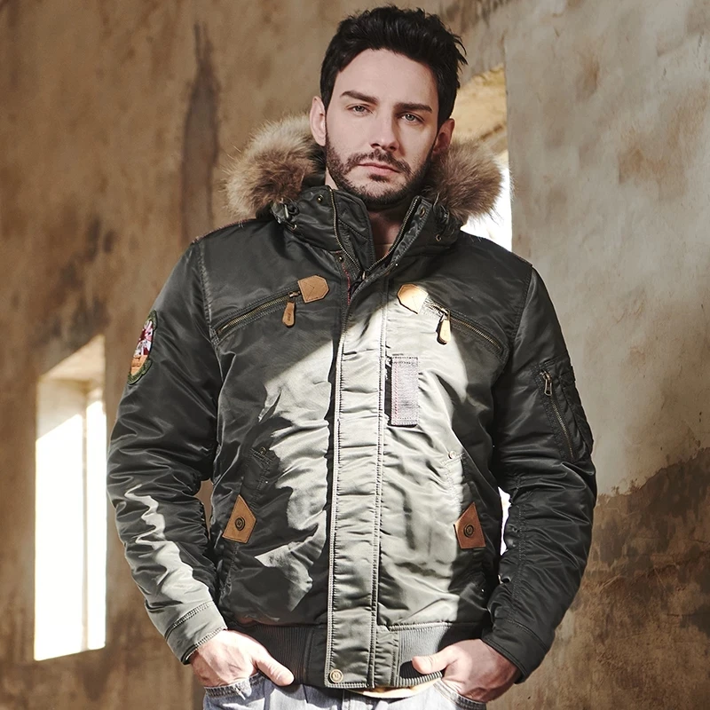 Abrigo largo de invierno con capucha para hombre, chaqueta acolchada cálida  resistente al agua para clima frío