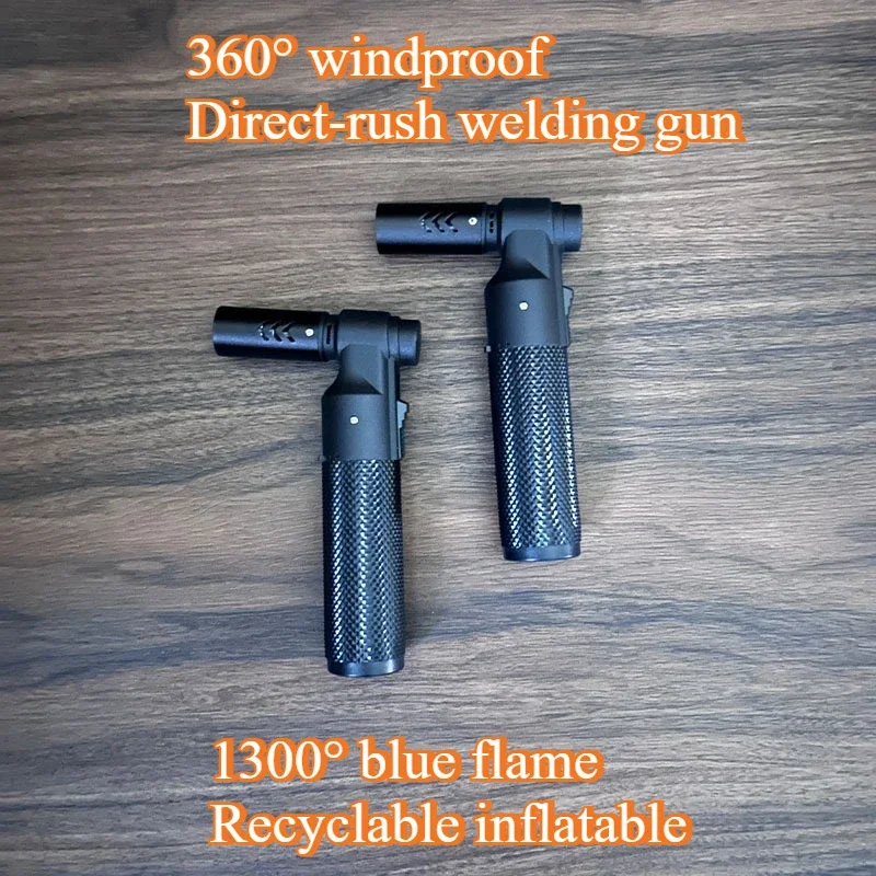 HONEST Gas Lighter Jet Butane Cigar Lighter Windproof Kitchen Tube Barbecue Metal Jewelry Welding Lighter Outdoor Gadgets ForMen 1