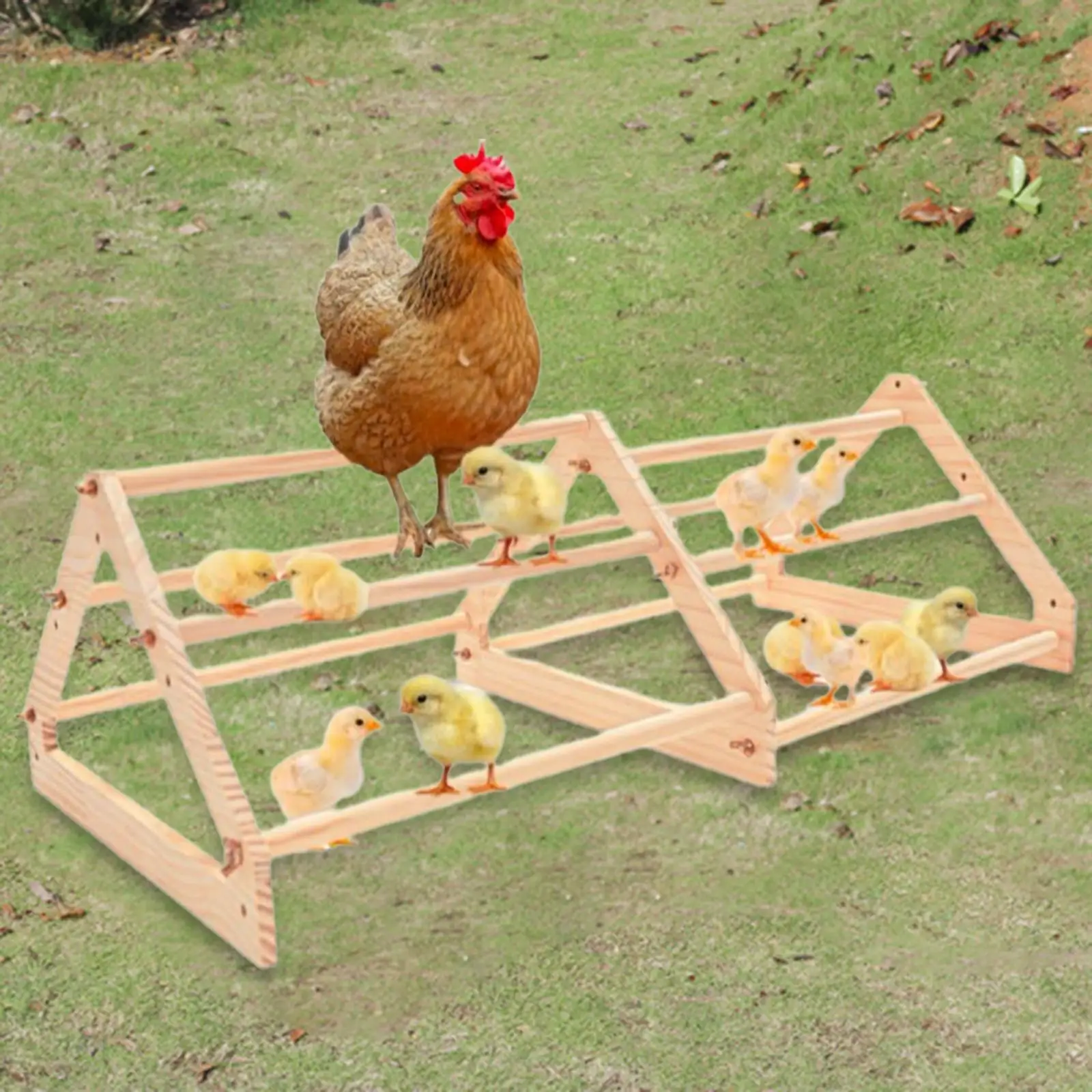Wooden Perch Stand Chicken Roosts Toy for Hens Handmade 3 Layer Playstand Baby Chicks Bird Stand Holder Chick Perch Chick Stand