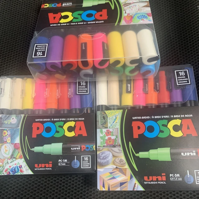 Posca 16Color Paint Marker Set PC3M Fine, Posca