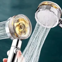 Pressurized Shower Head 360 Degree Water Saving Rotation Turbo Propeller Fan Bathroom Accessories 2