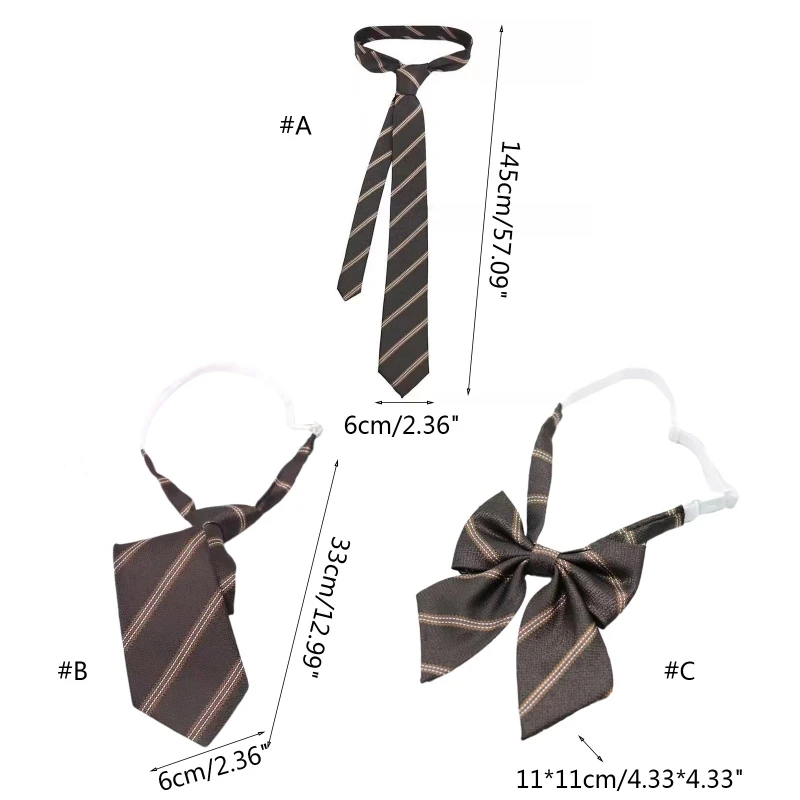 Neck tie Bow Necktie Uniform Ties for Men Decorative Long Skinny Tie Casual All-Match Necktie JK Uniform Tie Knot Free Y1QD